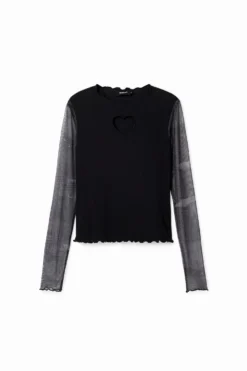 Desigual Combination Heart Cut Out - Longsleeve - Black -Desigual f5fdd5d2feea4997b48b9c9e8bc89344 scaled