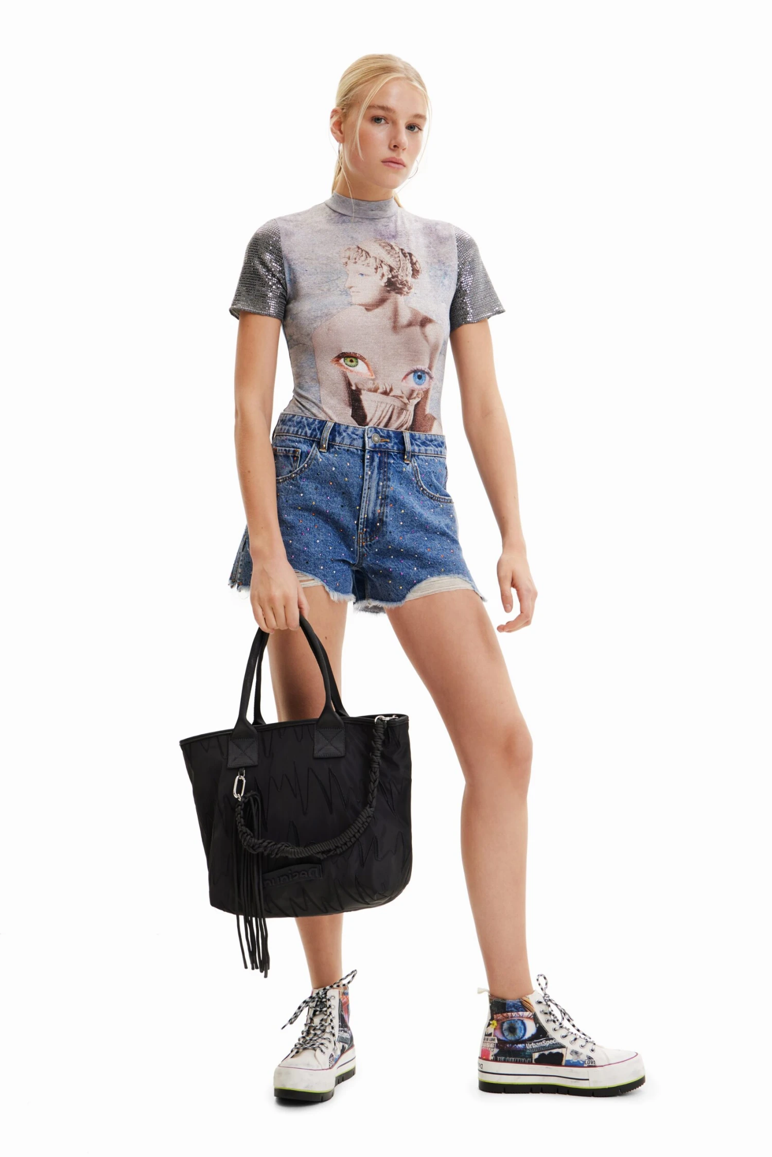 Desigual Maria - Jeansshort - Denim Medium Wash 2 Desigual Maria - Jeansshort - Denim Medium Wash - Afbeelding 2