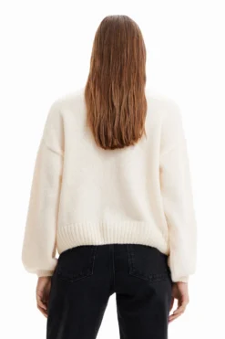 Desigual Oversize Heart - Trui - Blanco -Desigual f6431c39e9c34a29a0e4291bc45e98a9 scaled