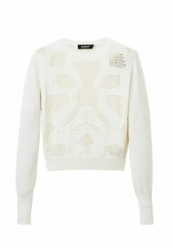 Desigual Openwork Flower - Trui - White 9 Desigual Openwork Flower - Trui - White -Desigual f78919b8ecd74d47bc2cae38f09b609a