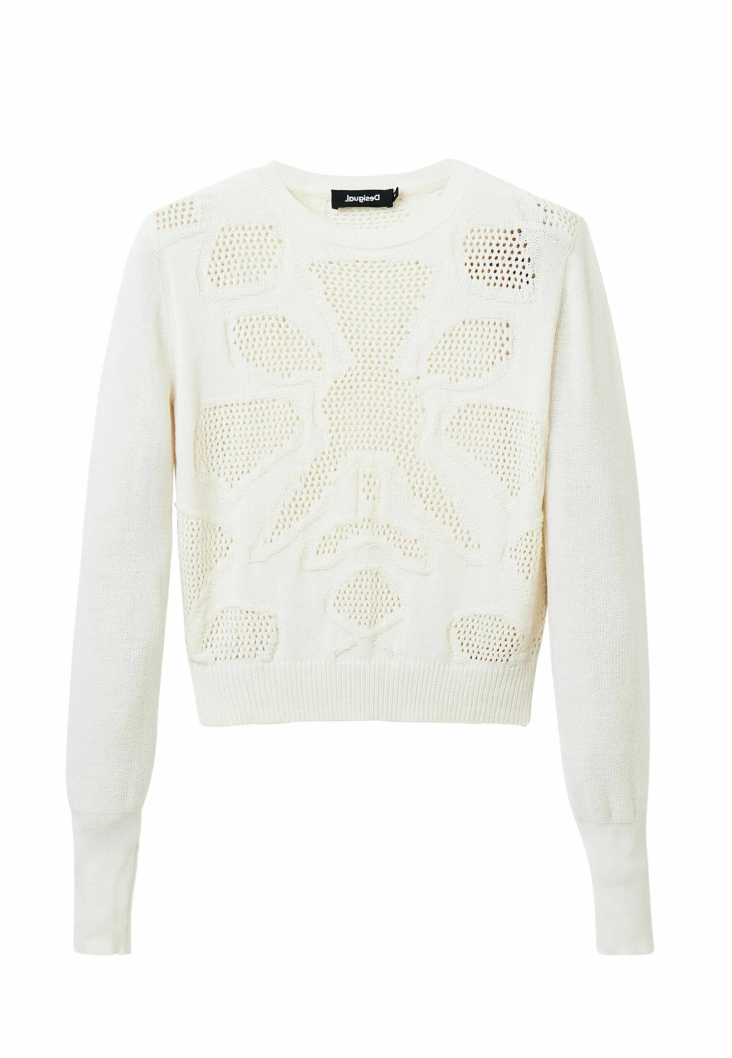 Desigual Openwork Flower - Trui - White 5 Desigual Openwork Flower - Trui - White - Afbeelding 5