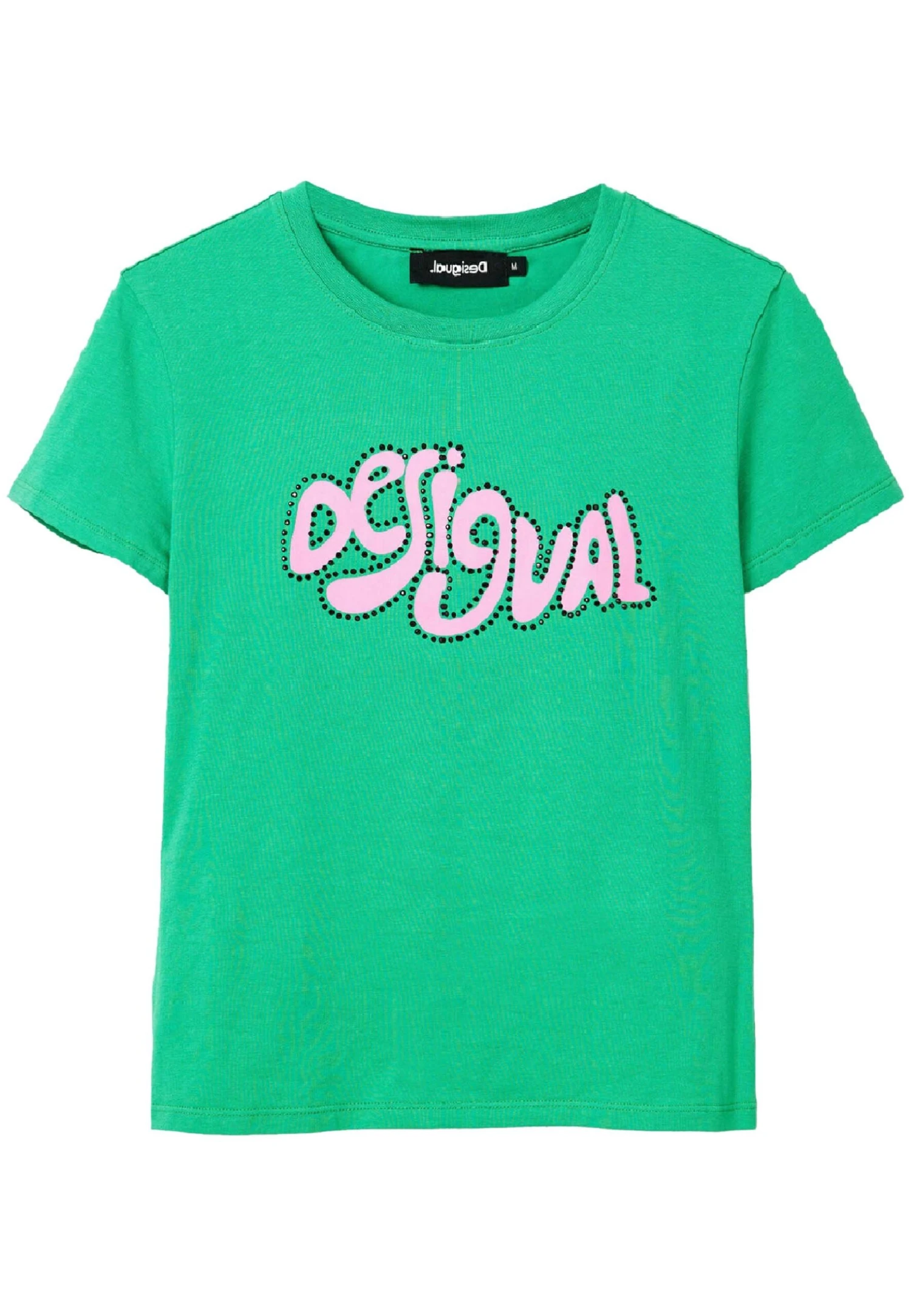 Desigual Short Sleeve Rhinestone - T-Shirt Print - Green 5 Desigual Short Sleeve Rhinestone - T-Shirt Print - Green - Afbeelding 5