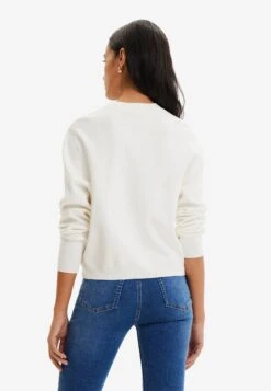 Desigual Mickey Mouse Embroidered - Trui - White -Desigual fc6c68dd82e34e7c9e2c72f47103bc58