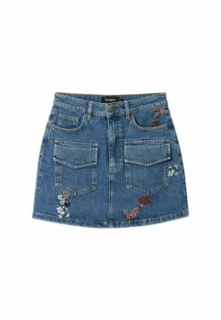 Desigual Floral Mini - Jeansrok - Blue -Desigual fcabb55cae2445718249d1596a977b53