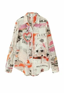 Desigual Fine Newspaper - Overhemdblouse - White -Desigual fd2e280e246440b1a718e8c810aa632a