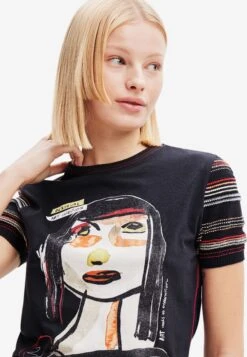 Desigual Arty Face- T-Shirt Print - Black -Desigual fd495b0906ac4718bdacf6adf3e6cddc