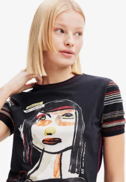 Desigual Arty Face- T-Shirt Print - Black -Desigual fd495b0906ac4718bdacf6adf3e6cddc scaled