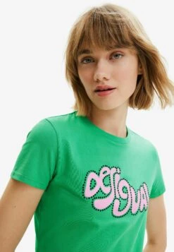 Desigual Short Sleeve Rhinestone - T-Shirt Print - Green 8 Desigual Short Sleeve Rhinestone - T-Shirt Print - Green -Desigual fdde4ec107804a49945a42387961d654