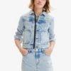 Desigual Eyes Denim Trucker - Spijkerjas - Denim Light Wash