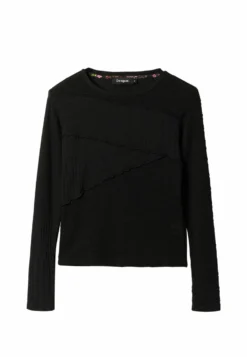 Desigual Textured- Longsleeve - Black -Desigual ffd234e55dca4549ba88357663da7d36 scaled